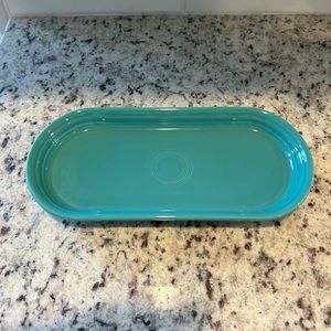 Turquoise Fiestaware bread tray NWT